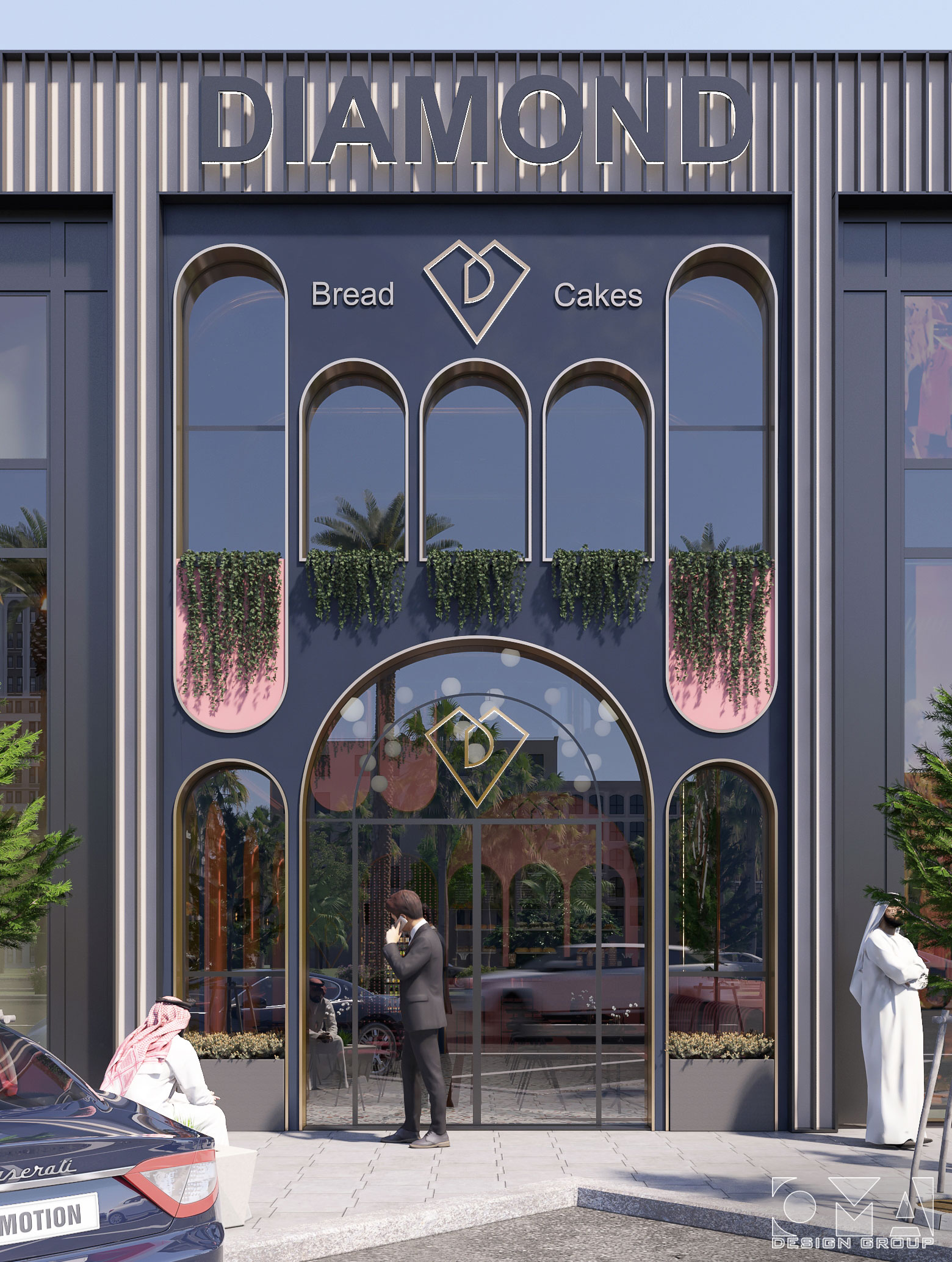 DIAMOND COFFEE SHOP - EXTERIOR AND INTERIOR DESIGN | SAUDI ARABIA-01