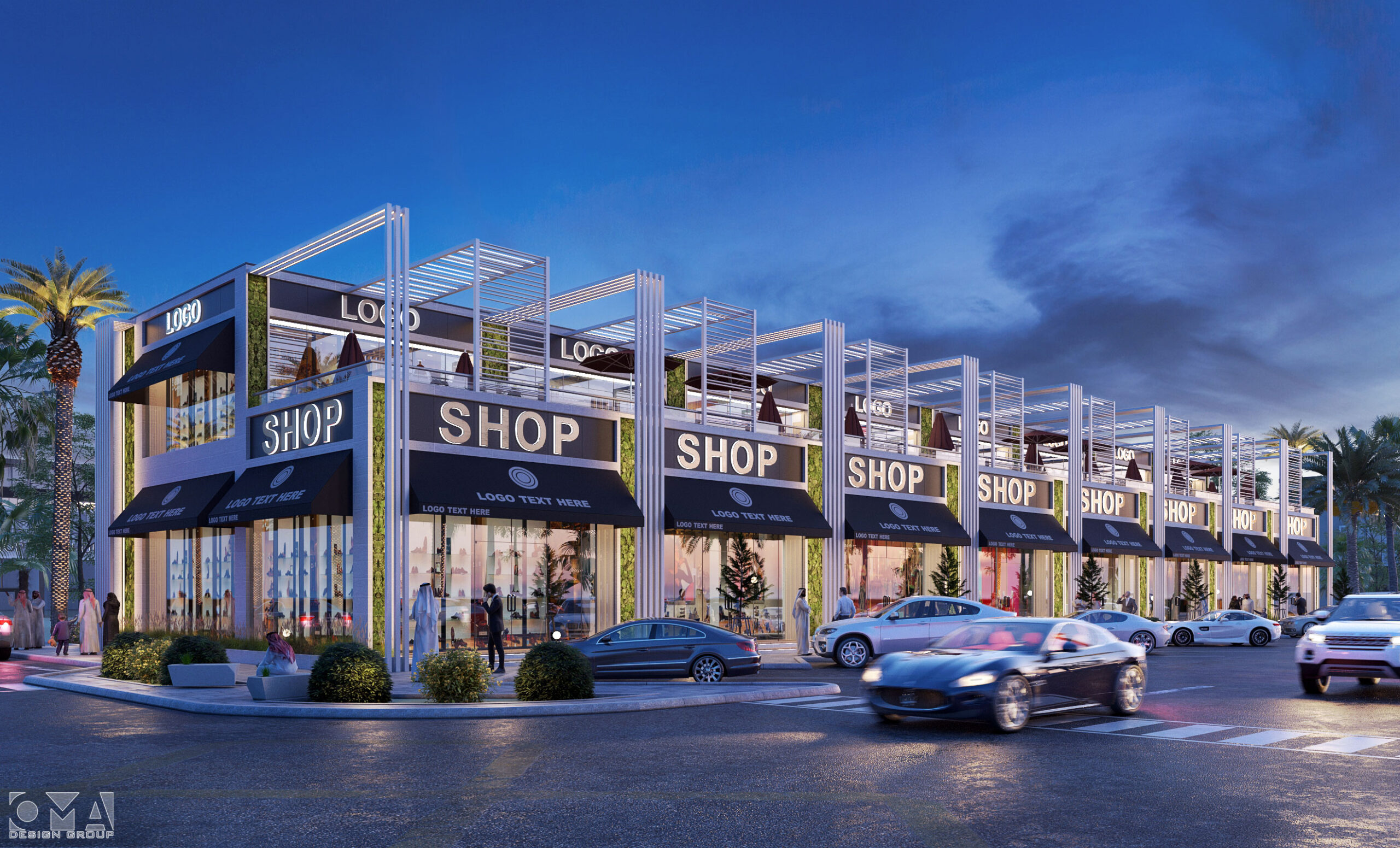 TERRACE SHOPPING CENTER - STRIP MALL / EXTERIOR DESIGN | SAUDI ARABIA-01