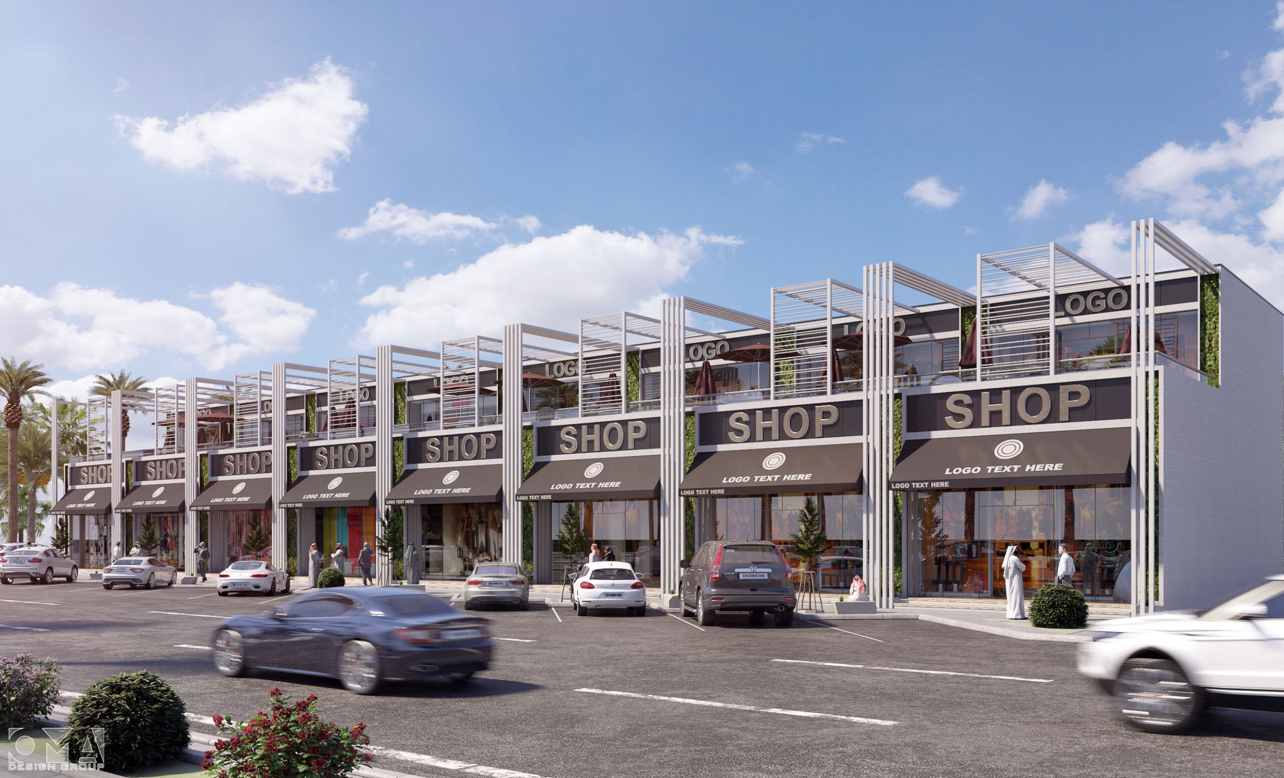 TERRACE SHOPPING CENTER - STRIP MALL / EXTERIOR DESIGN | SAUDI ARABIA-02