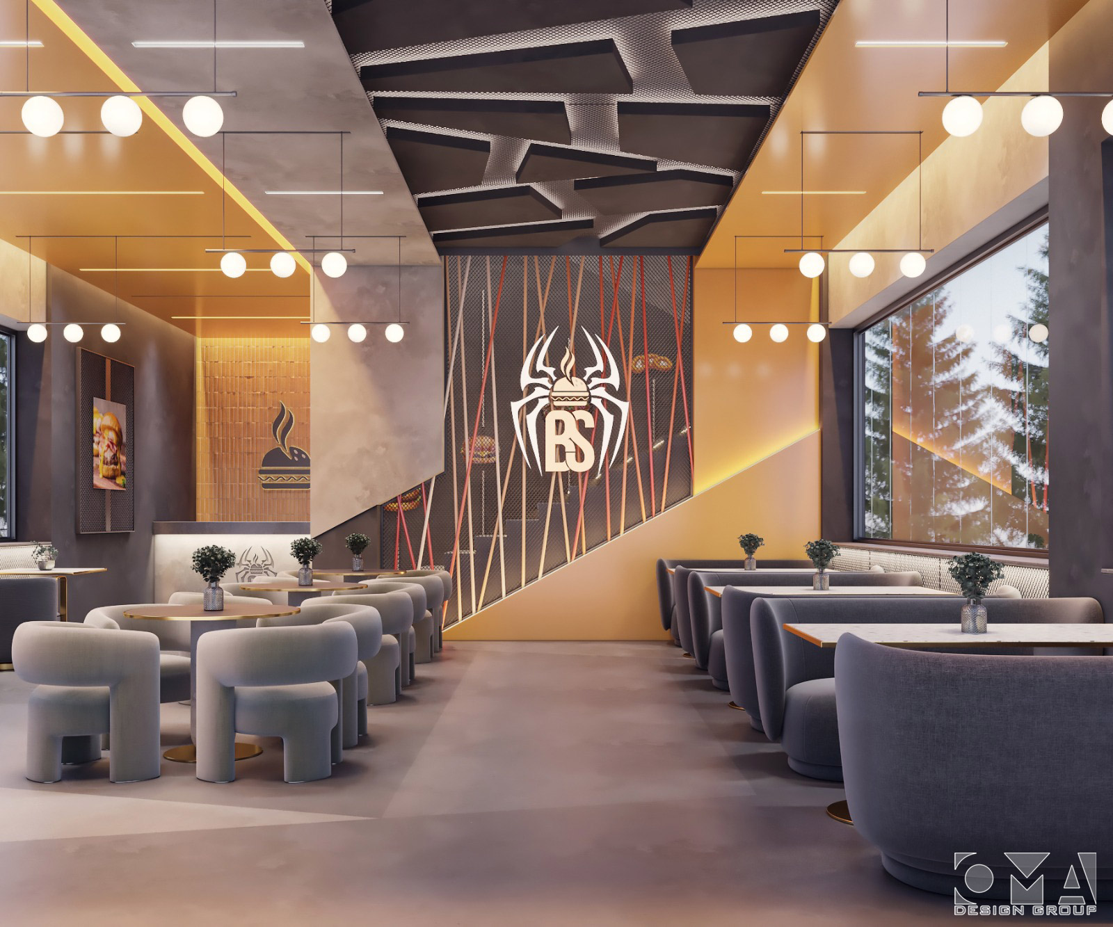 BLACK SPIDER BURGER SHOP / INTERIOR DESIGN | HAIL, KSA01