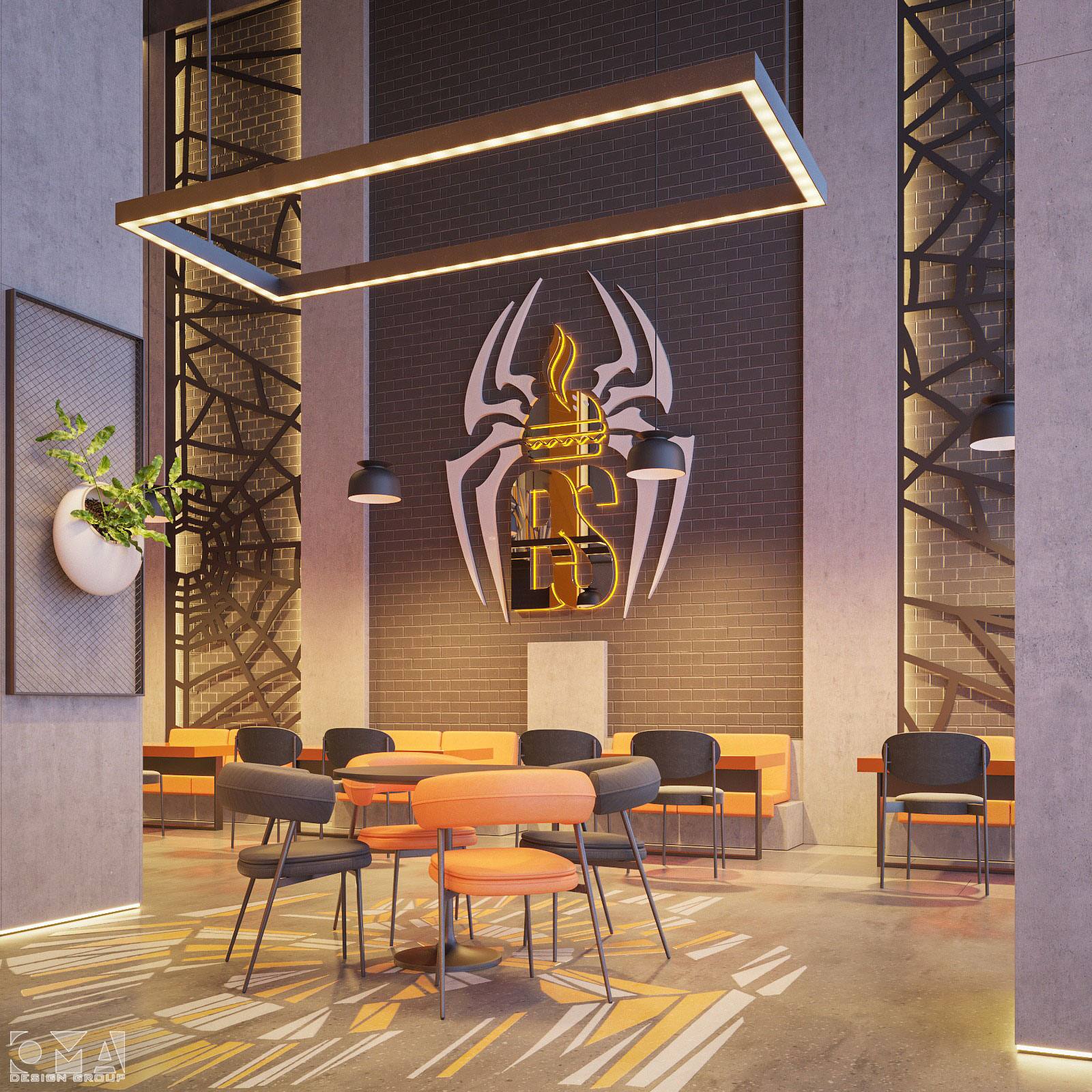 BLACK SPIDER BURGER SHOP / INTERIOR DESIGN | SAUDI ARABIA06