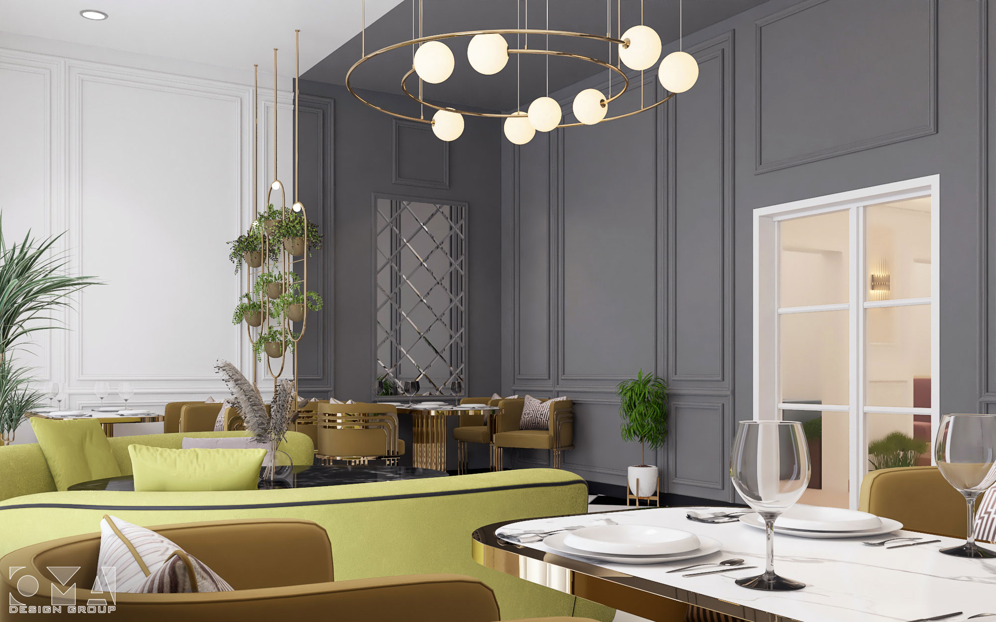 RESTAURANT - FRENCH HALL / INTERIOR DESIGN | KSA-03